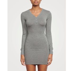 SKIMS Henley Sleep Dress Heather Grey